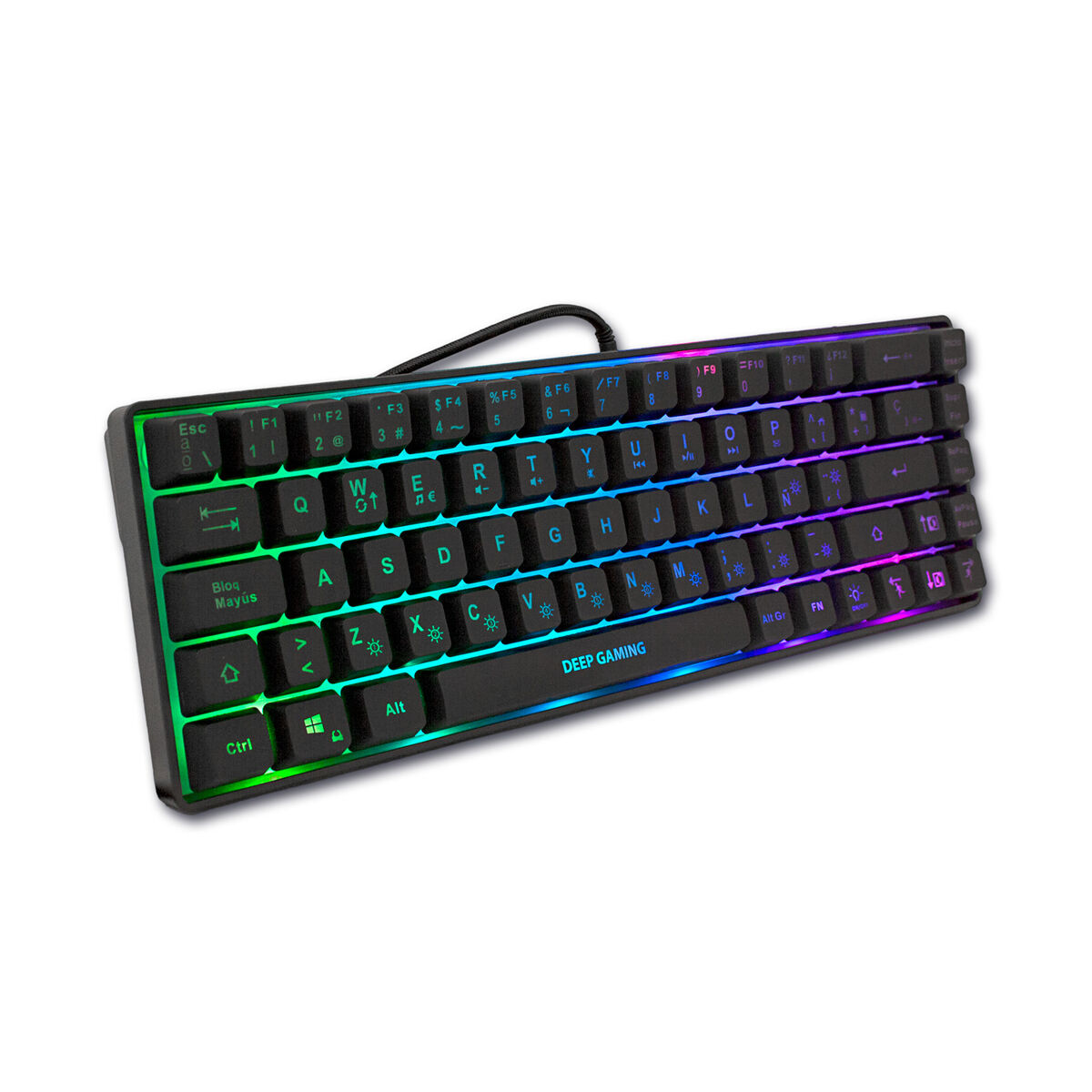 Teclado CoolBox mini TM065 Preto Qwerty espanhol